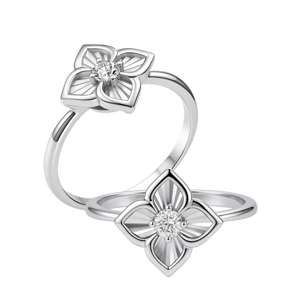 Nhẫn nữ kim cương viên vàng 14K Florell TD