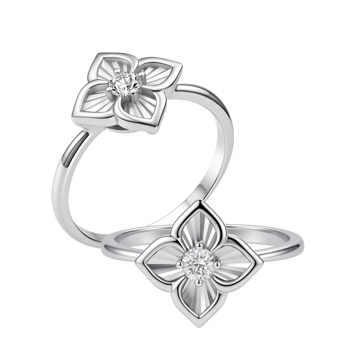 Nhẫn nữ kim cương viên vàng 14K Florell TD
