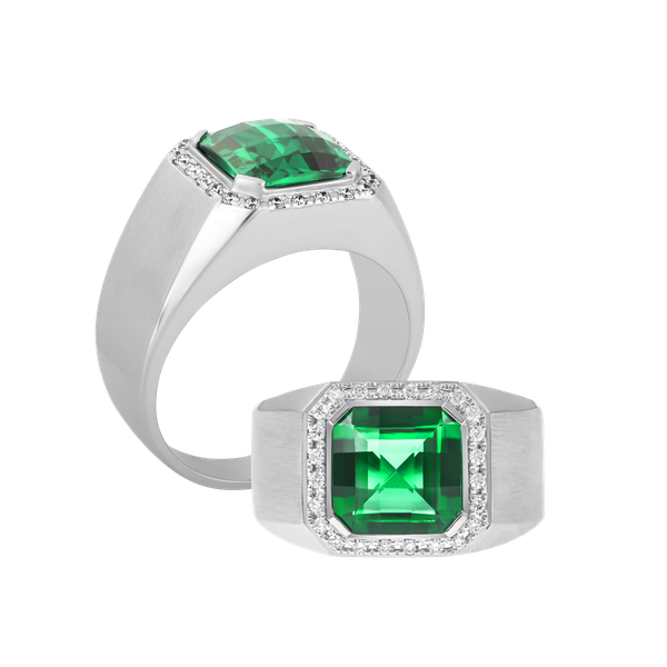 Nhẫn nam kim cương tấm vàng 14K Roundabout S.EME W GVRG0223599