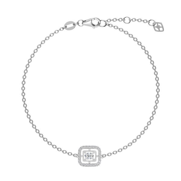 Dây tay đính đá CZ vàng 18K Lucia