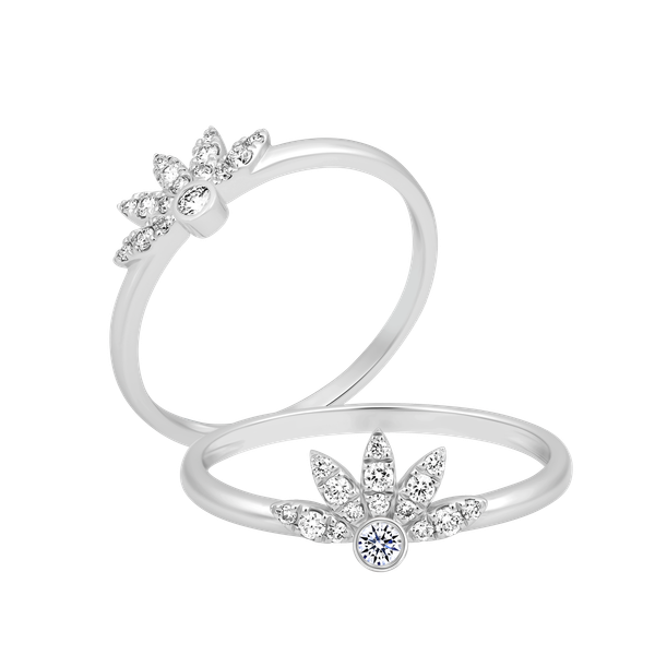 Nhẫn nữ kim cương viên vàng 14K Sparky A