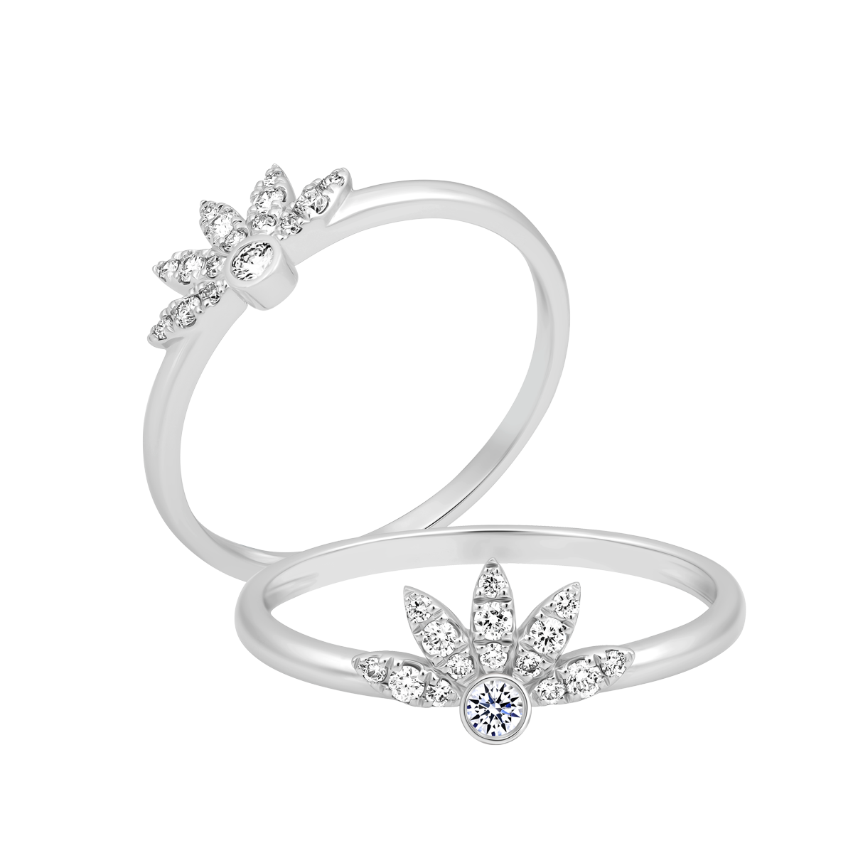 Nhẫn nữ kim cương viên vàng 14K Sparky A