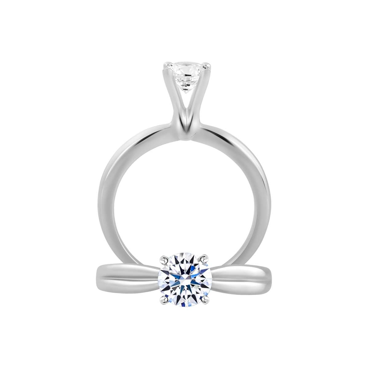 Nhẫn nữ kim cương viên vàng 14K Ginza N GIA 2C
