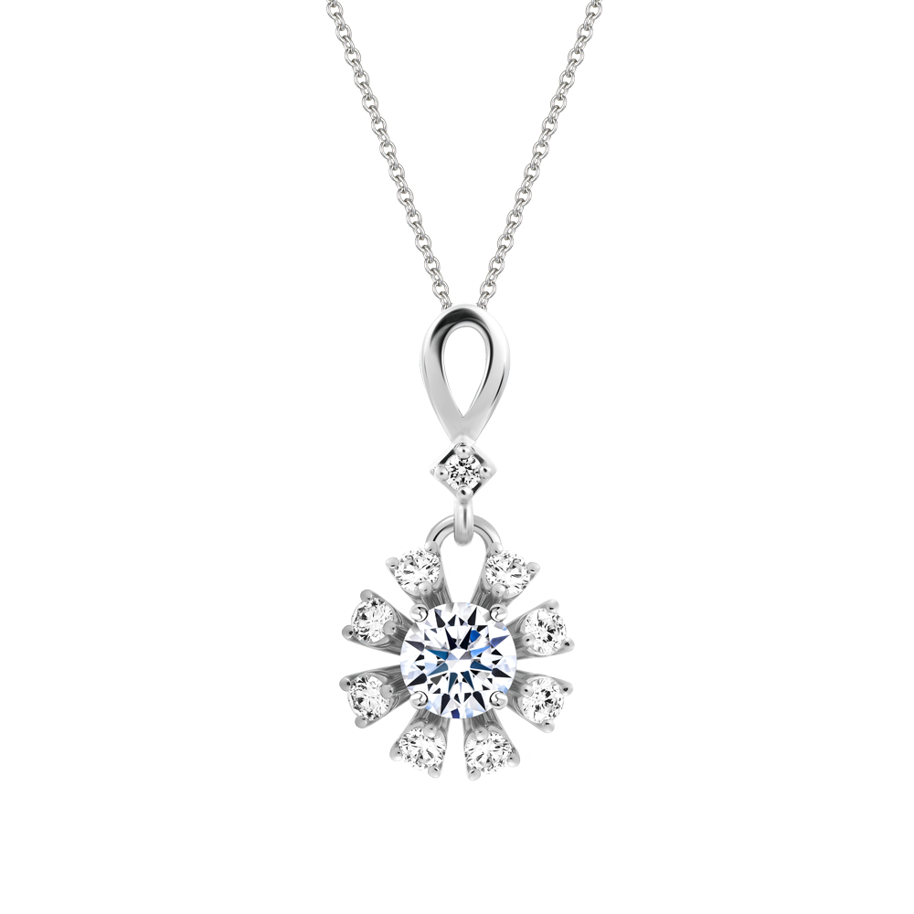 Mặt kim cương 8 Hearts & Arrows vàng 14K Clitus H&A 3C