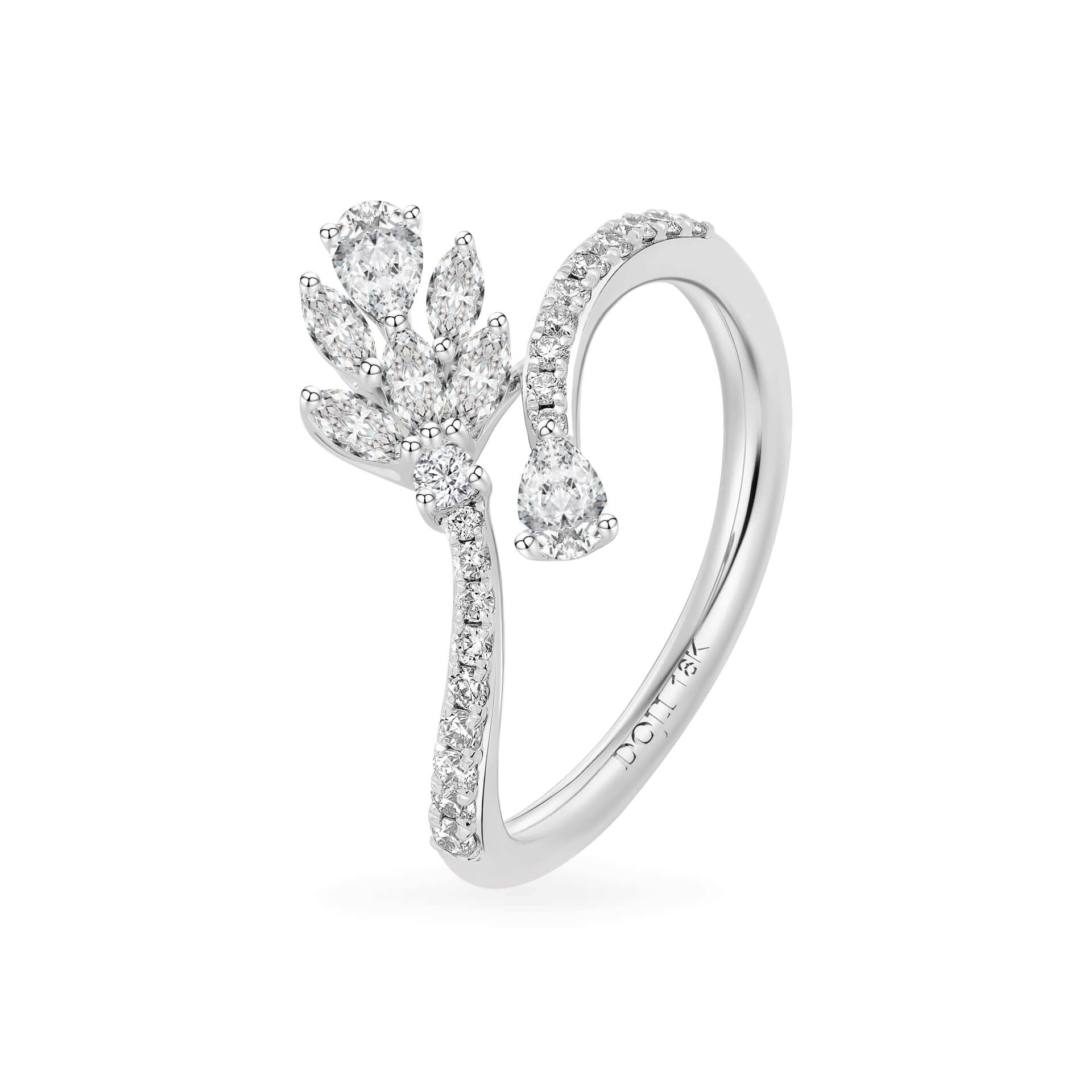 Nhẫn nữ kim cương viên vàng 18K Jena A673 TD