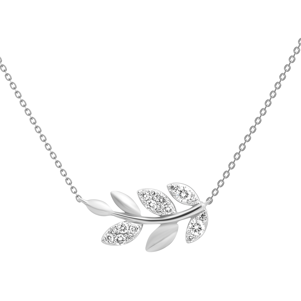 Dây liền mặt kim cương viên vàng 14K Jeny A001 TD