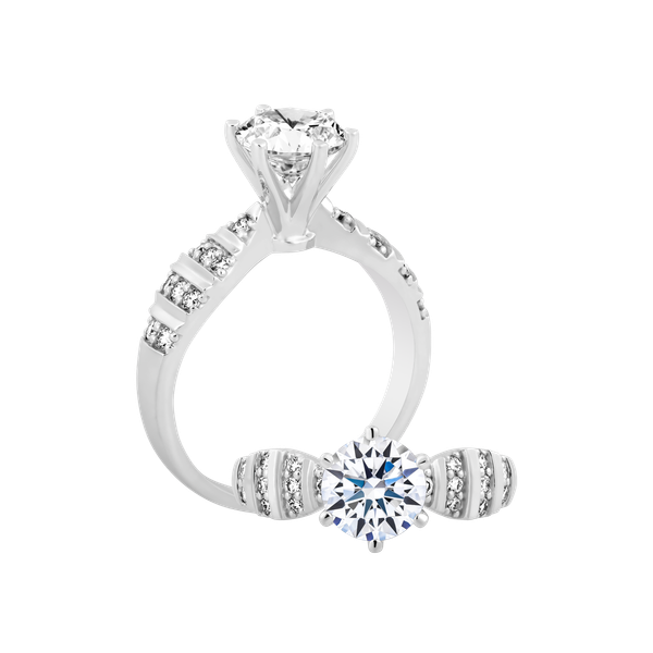 Nhẫn nữ kim cương tấm vàng 14K Becca N 1.5CT