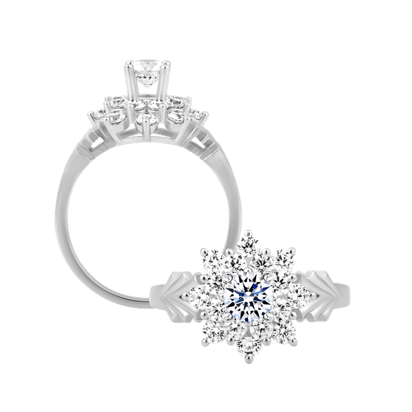 Nhẫn nữ đính đá CZ vàng 14K Editing 3C