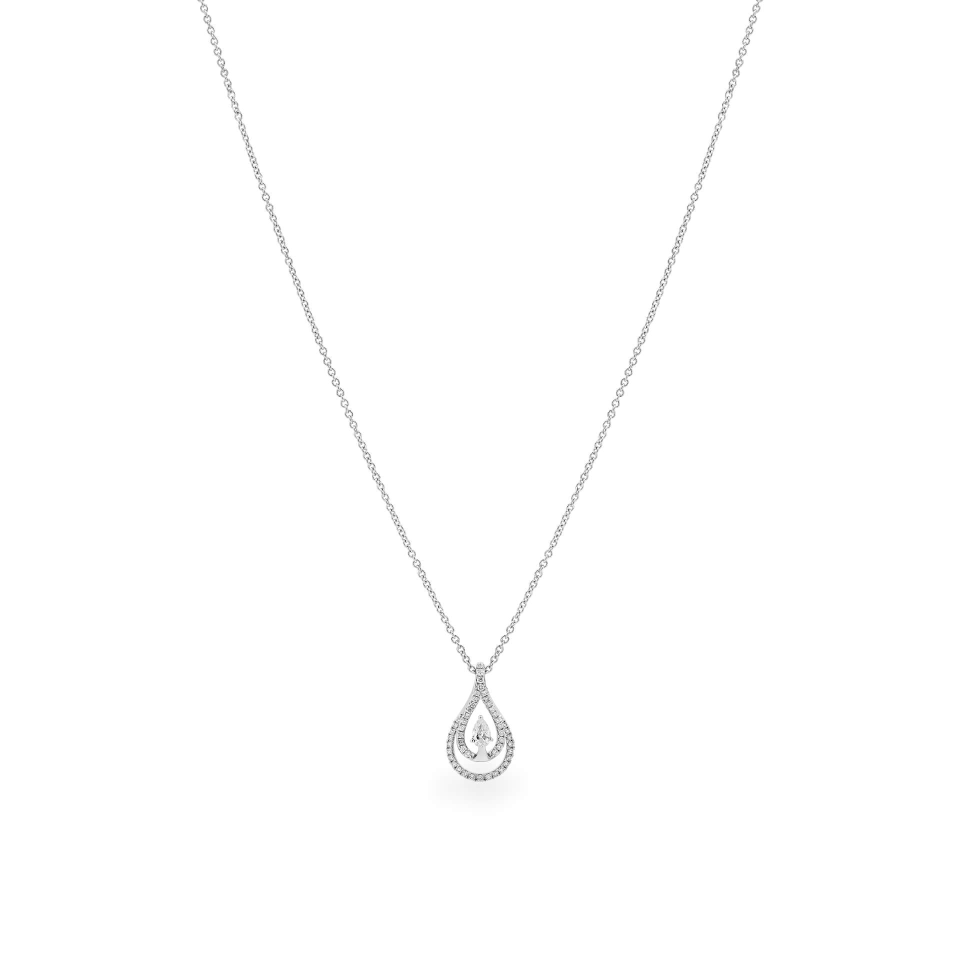 Dây liền mặt kim cương viên vàng 14K Jena A087 TD