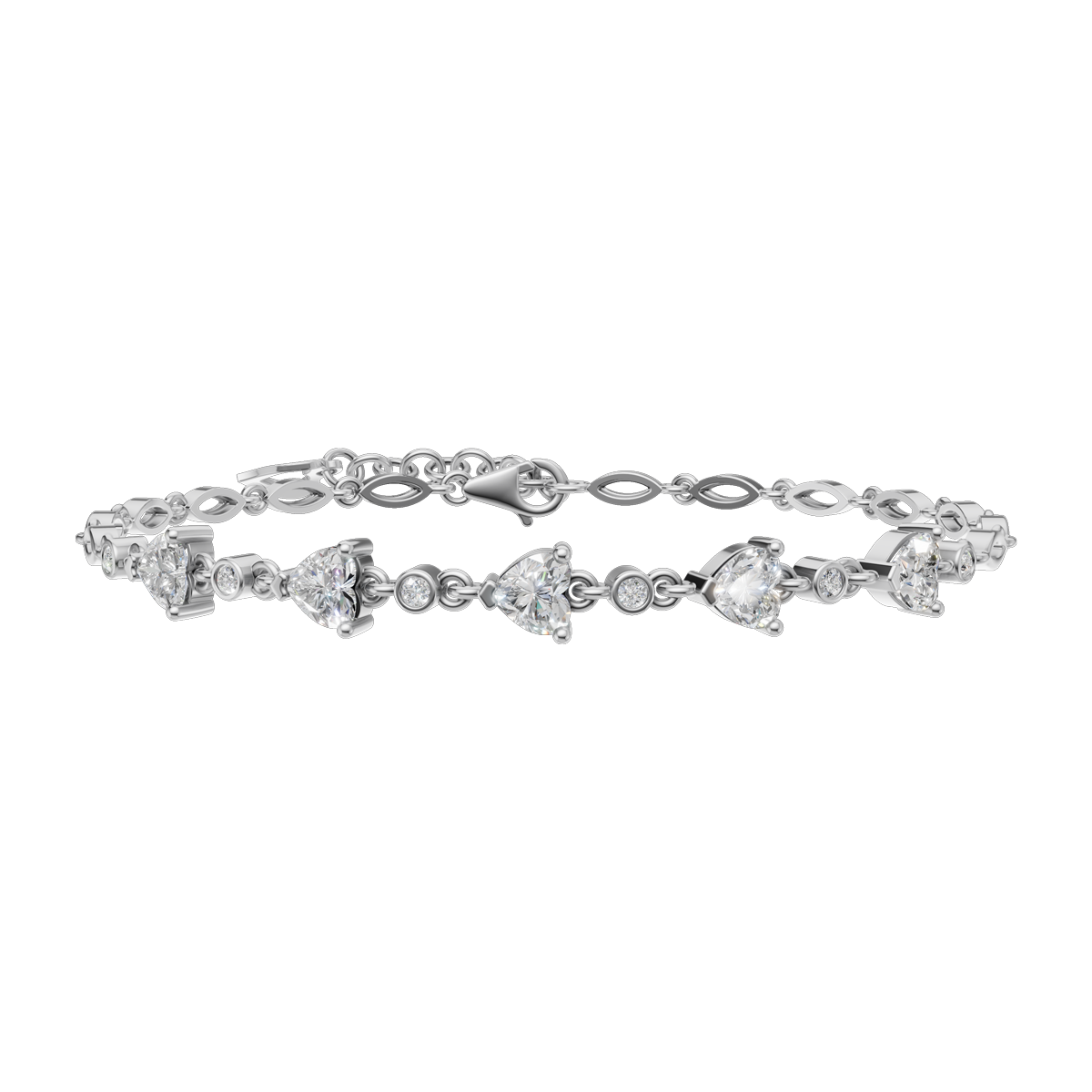 Lắc đính đá CZ vàng 14K Hearter HR 2C