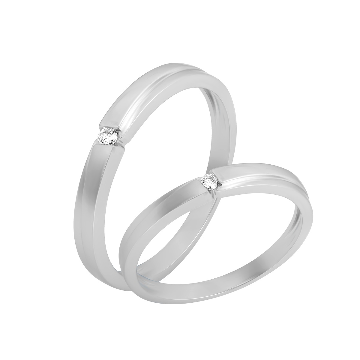 Nhẫn cưới nam kim cương viên vàng 14K Promise M