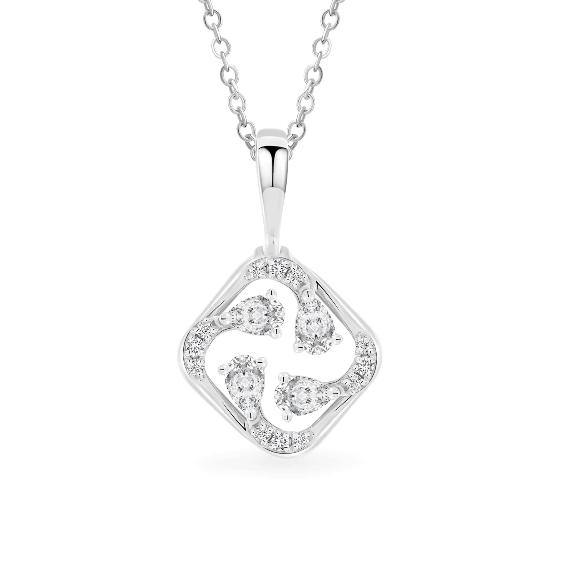 Mặt kim cương viên vàng 14K Jena A109 TD