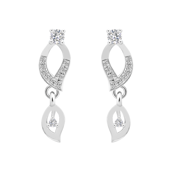 Hoa tai kim cương viên vàng 14K Enchanting