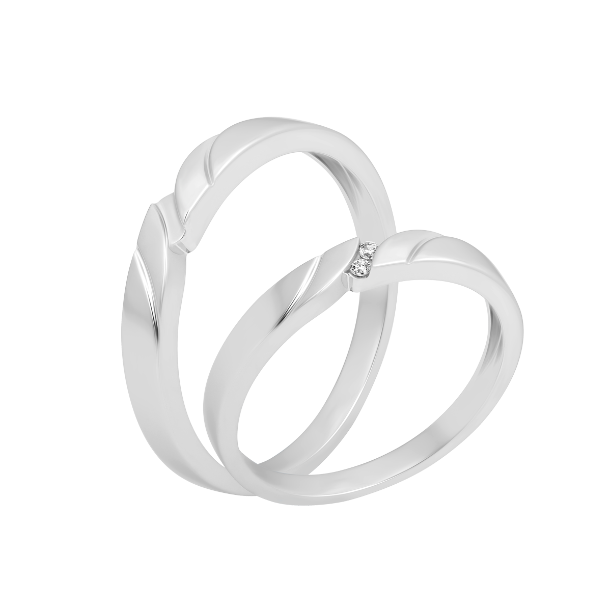 Nhẫn cưới nam vàng 14K Cuddy M