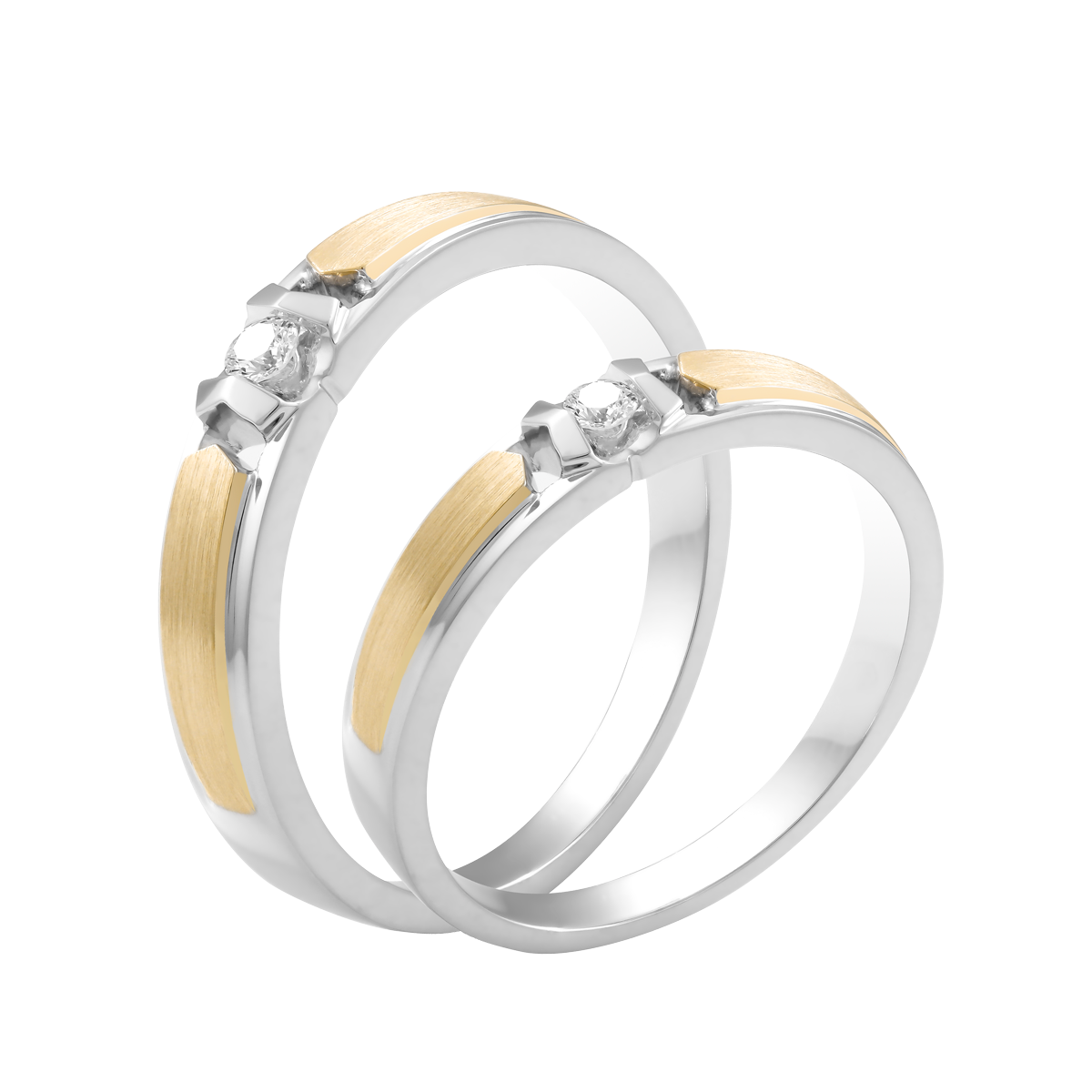 Nhẫn cưới nữ kim cương vàng 14K Dorence 5p F GVRG0252077