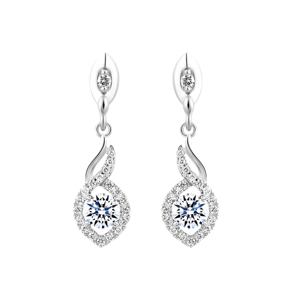 Hoa tai kim cương tấm vàng 14K Buddy N 3C