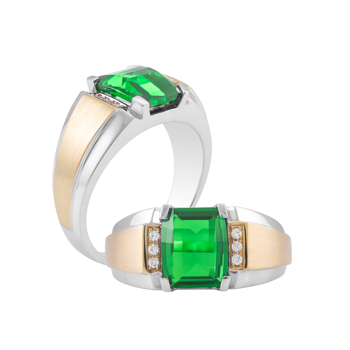 Nhẫn nam kim cương tấm vàng 14K Billy 2 S.EME WY