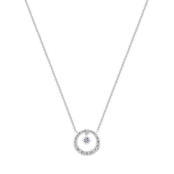 Dây liền mặt kim cương viên vàng 14K Jena A144 TD