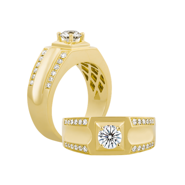 Ổ nhẫn nam kim cương tấm vàng 14K Martines 5C Y