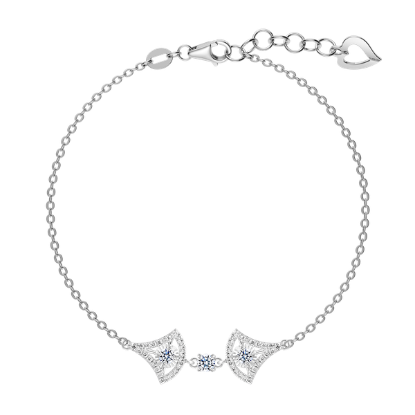 Dây tay kim cương viên vàng 14K Bagery TD