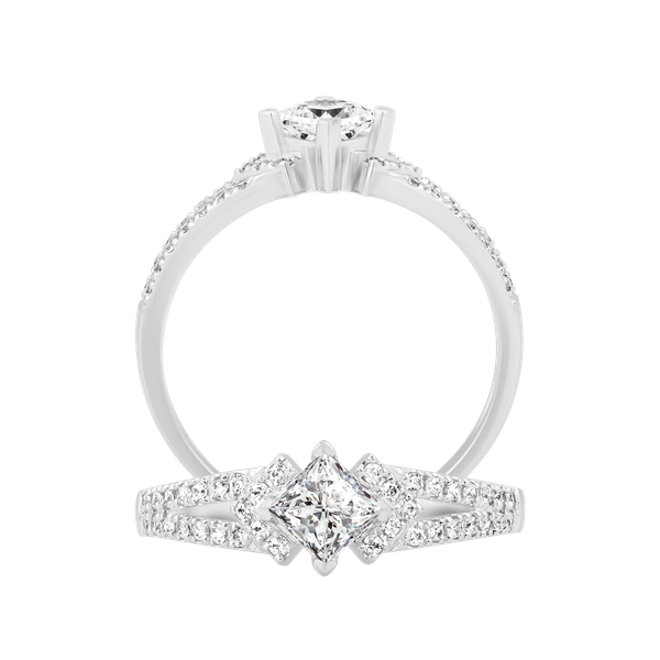 Nhẫn nữ đính đá CZ vàng 14K Gingerly PR 2C