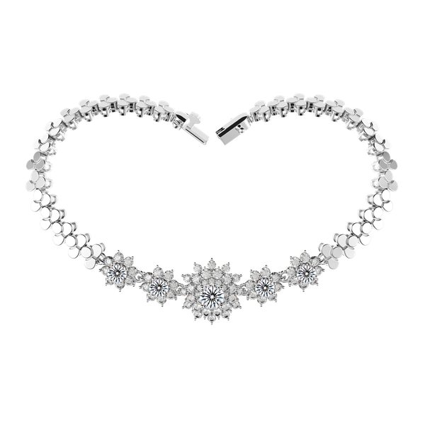 Lắc đính đá CZ vàng 14K Category 3C