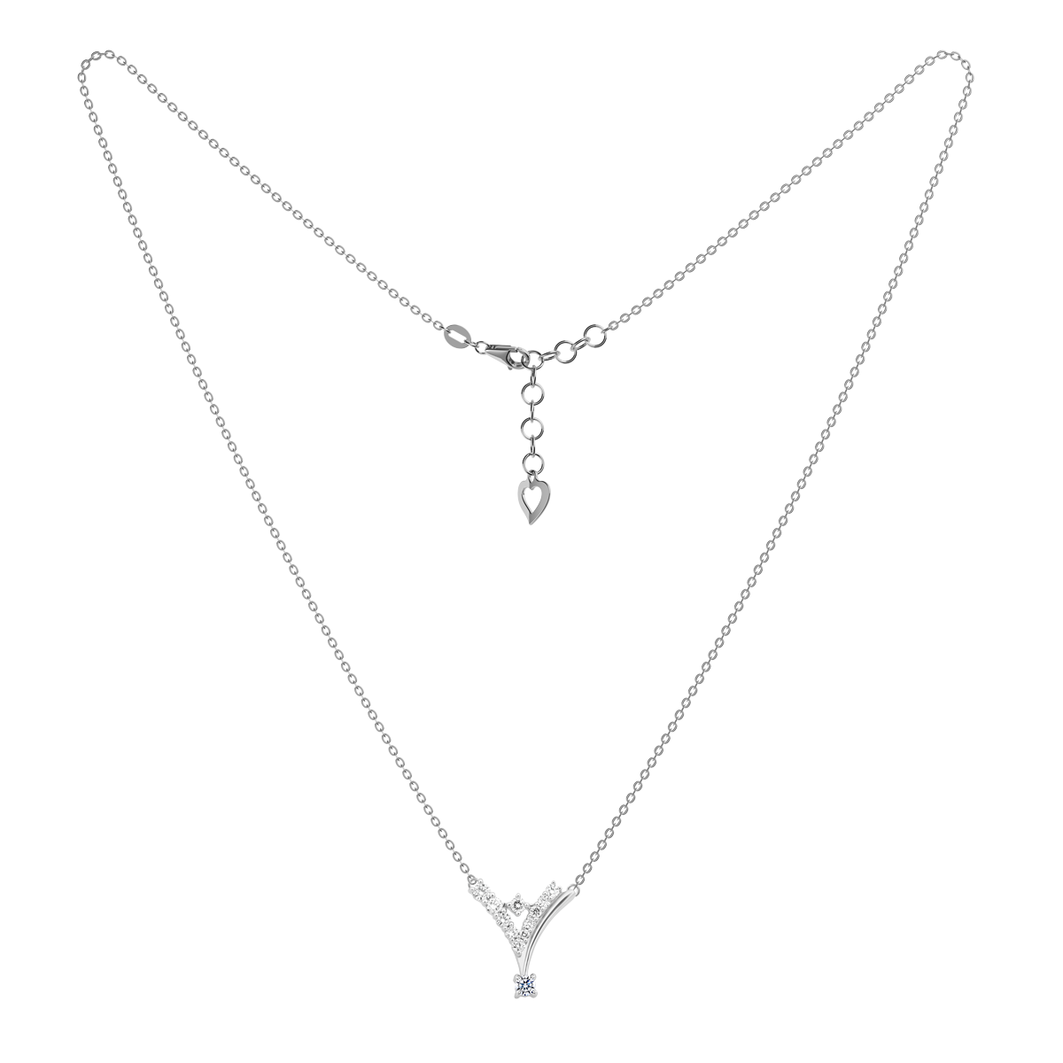 Dây liền mặt kim cương viên vàng 14K Sofia