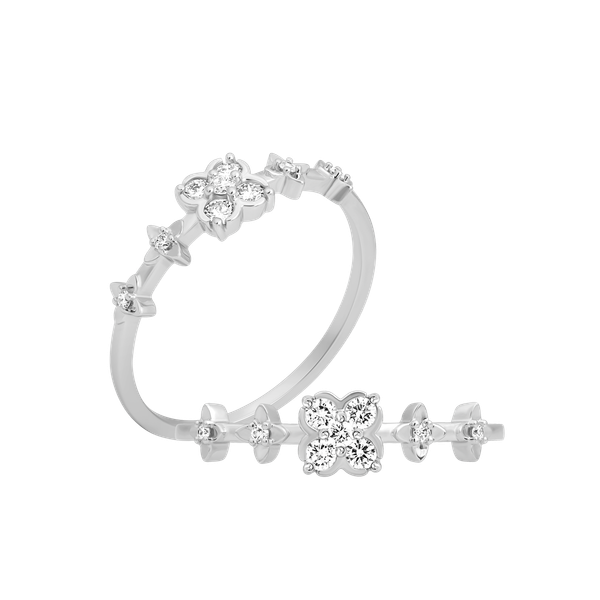 Nhẫn nữ kim cương viên vàng 14K Bloomrise TD