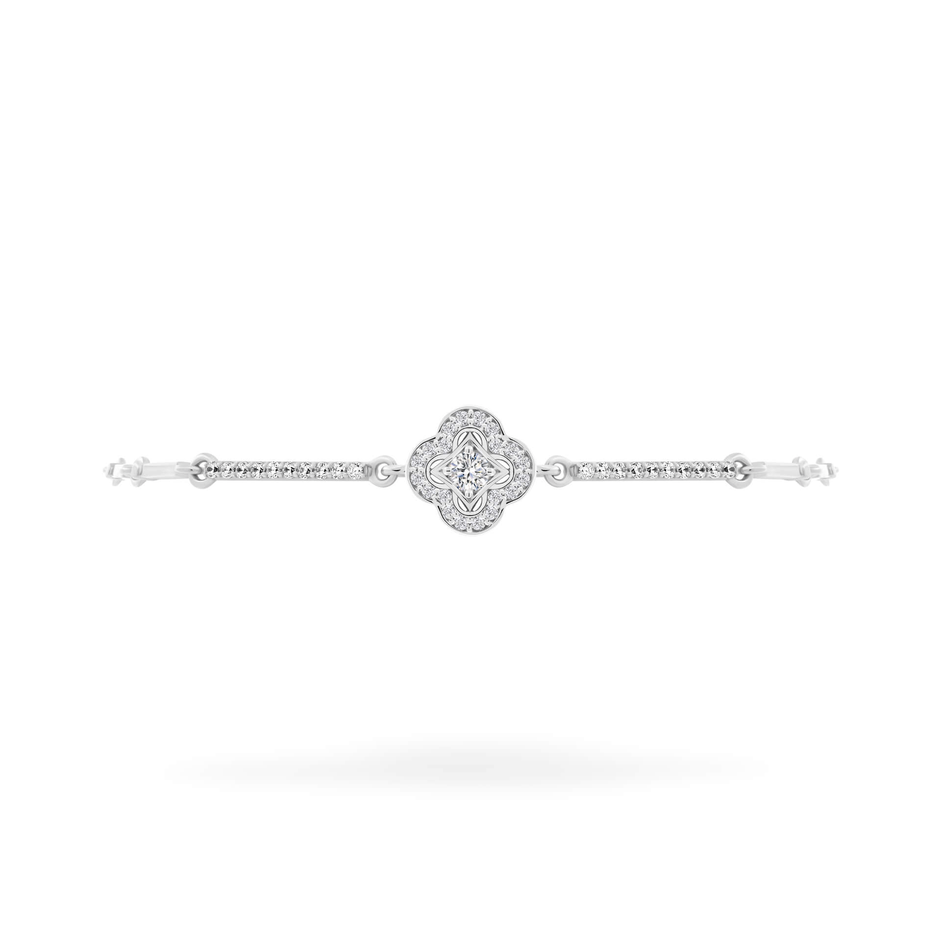 Lắc đính đá CZ vàng 18K Delightsy