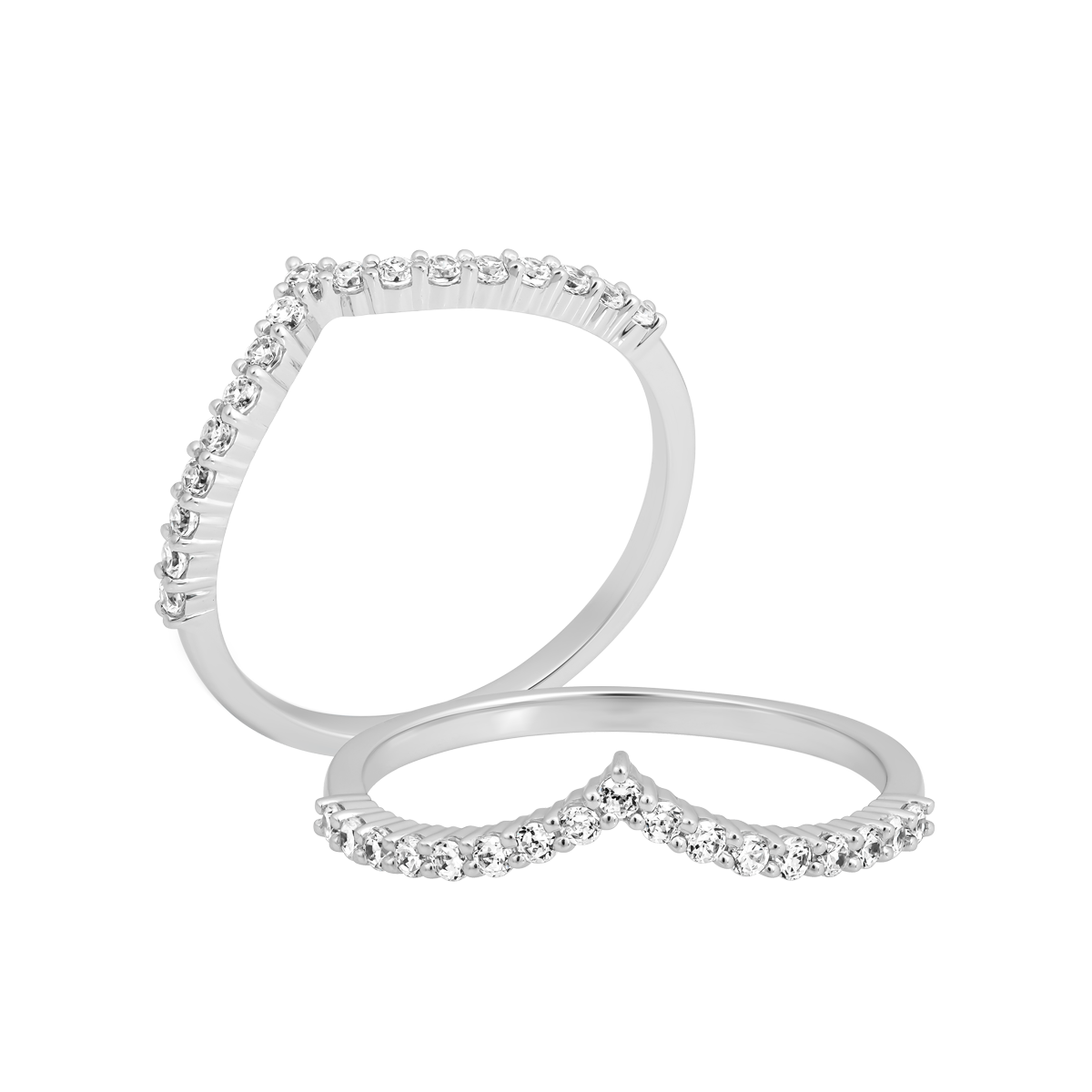 Nhẫn nữ đính đá CZ vàng 18K Dowsing U