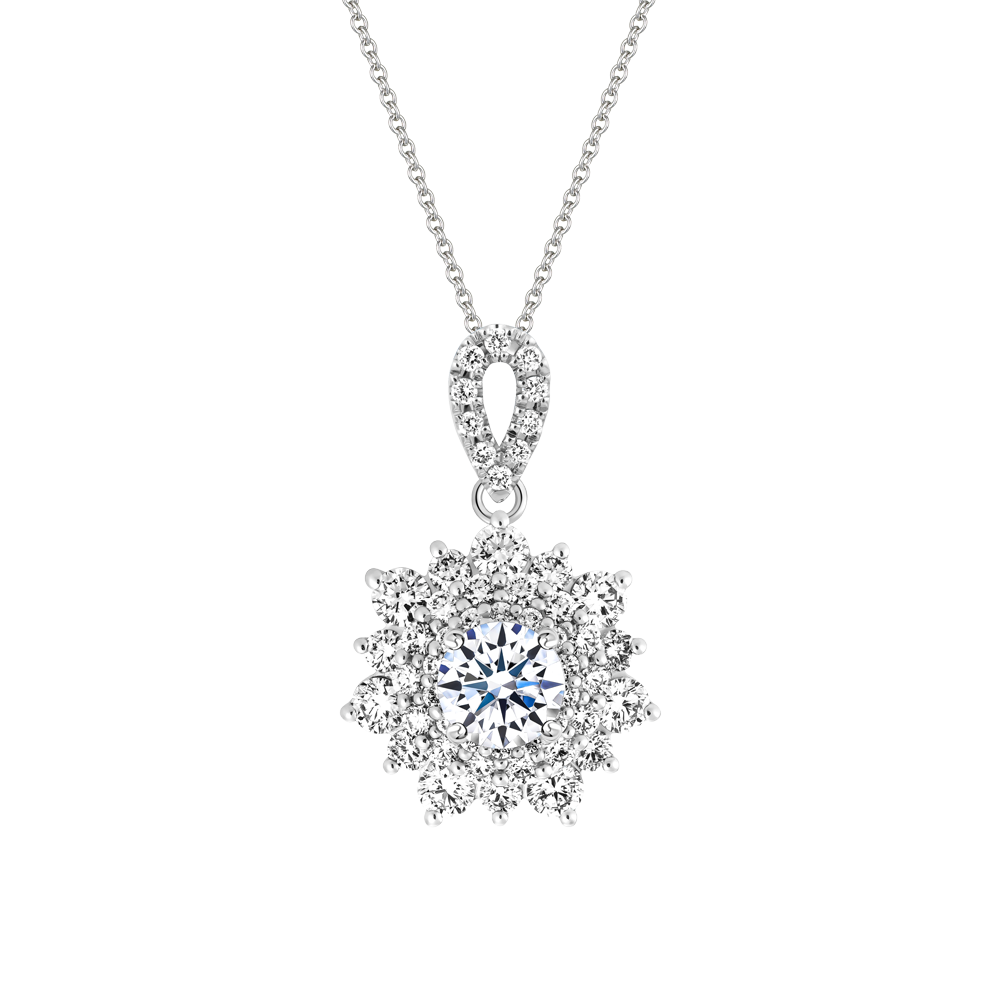 Mặt đính đá CZ vàng 14K Flowery 3C