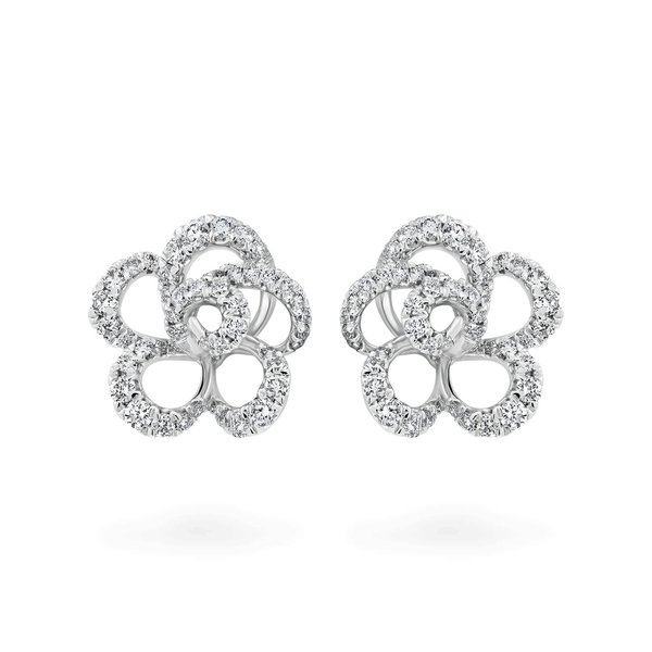 Hoa tai kim cương viên vàng 14K Jena A240 TD