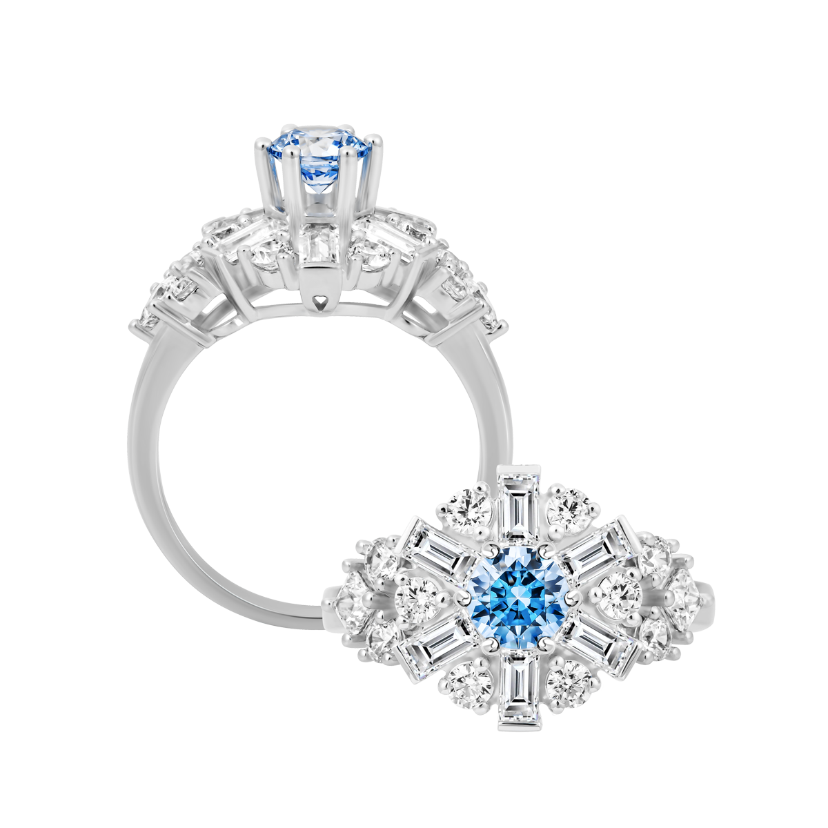 Nhẫn nữ đính đá CZ vàng 14K Brighty FBL 5C