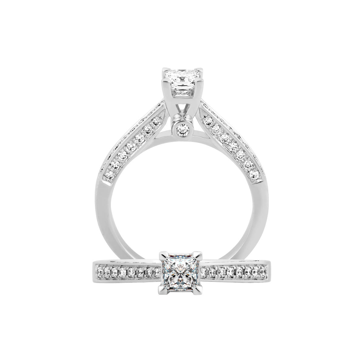 Nhẫn nữ kim cương viên vàng 14K Jamila PR 2C