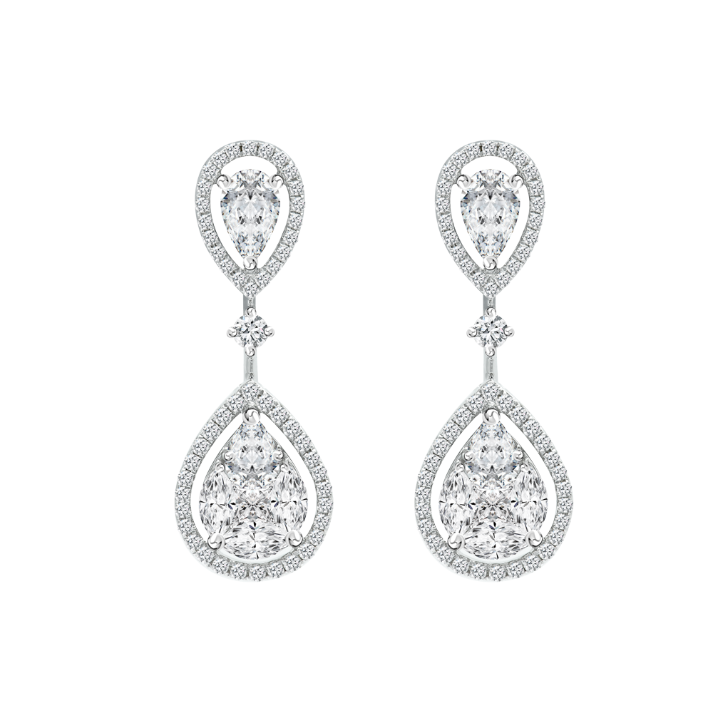 Hoa tai kim cương viên vàng 18K Jena A300 TD