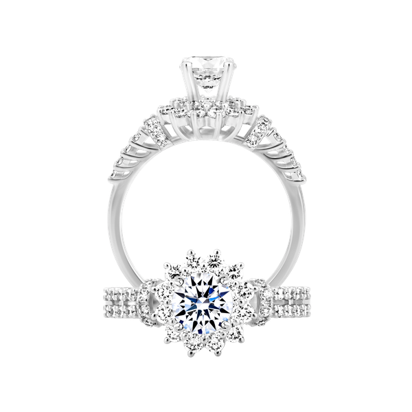 Nhẫn nữ đính đá CZ vàng 14K Annorial 5C