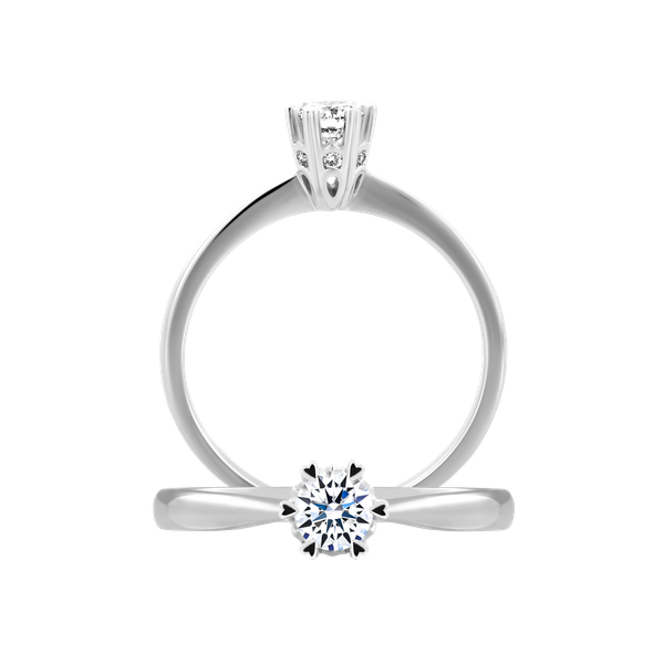 Nhẫn nữ kim cương viên vàng 14K Abbey RD 2C