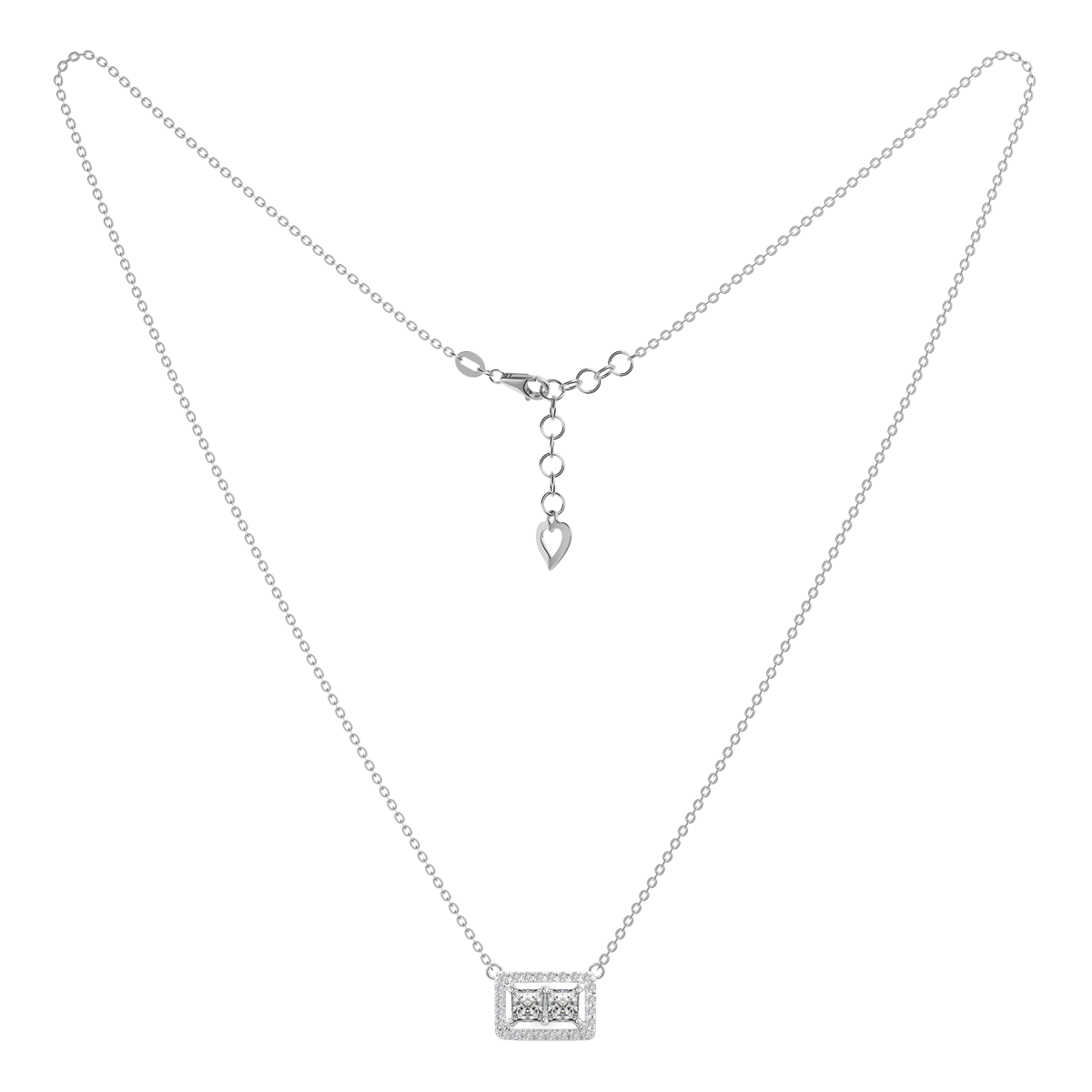 Dây liền mặt đính đá CZ vàng 18K Valio PR 2C