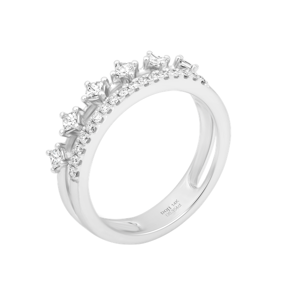 Nhẫn nữ kim cương viên vàng 14K Jena A103 TD