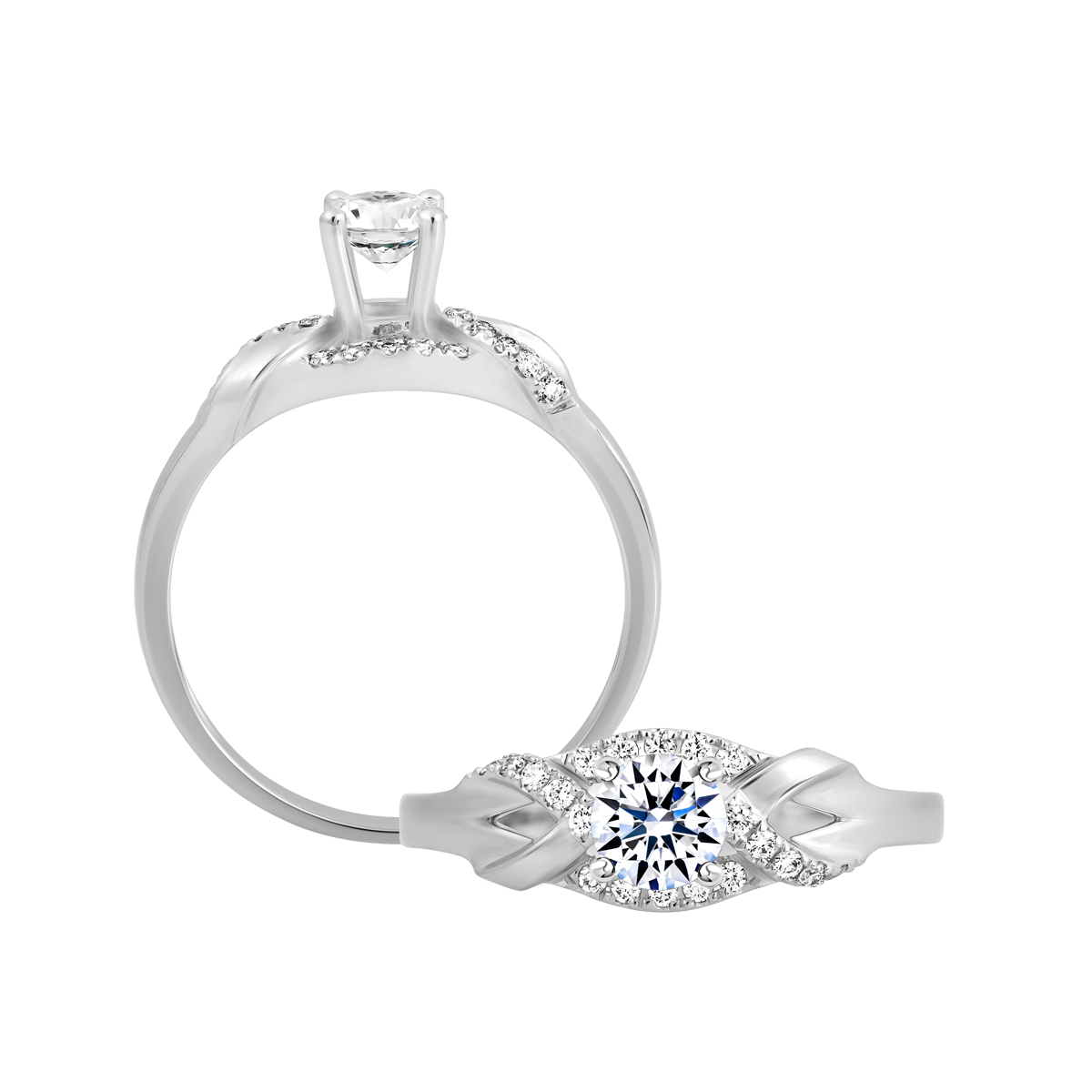 Nhẫn nữ đính đá CZ vàng 14K Glimmer 3C