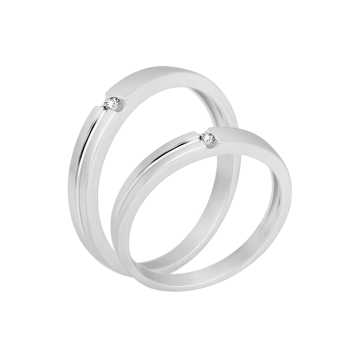 Nhẫn cưới nam kim cương viên vàng 14K Regularly M