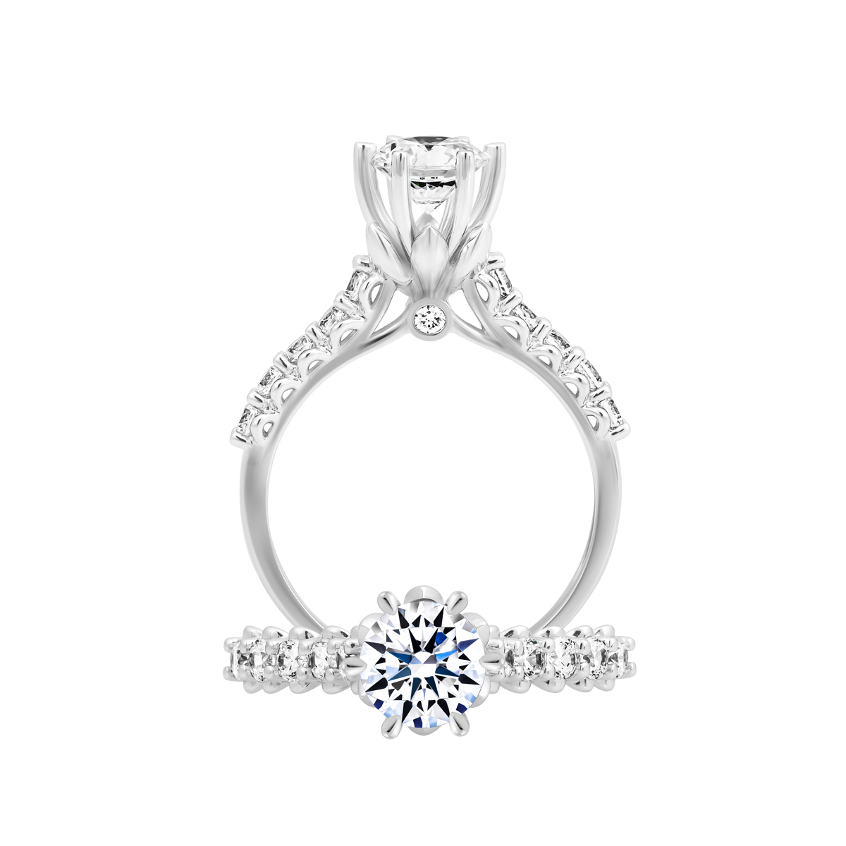 Nhẫn nữ đính đá CZ vàng 18K Designate 1CT
