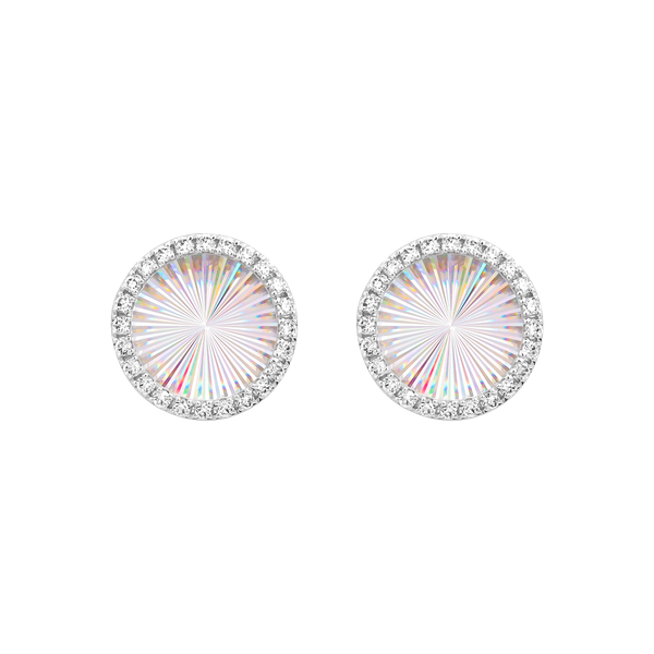 Hoa tai kim cương viên vàng 14K Jeny A039 TD