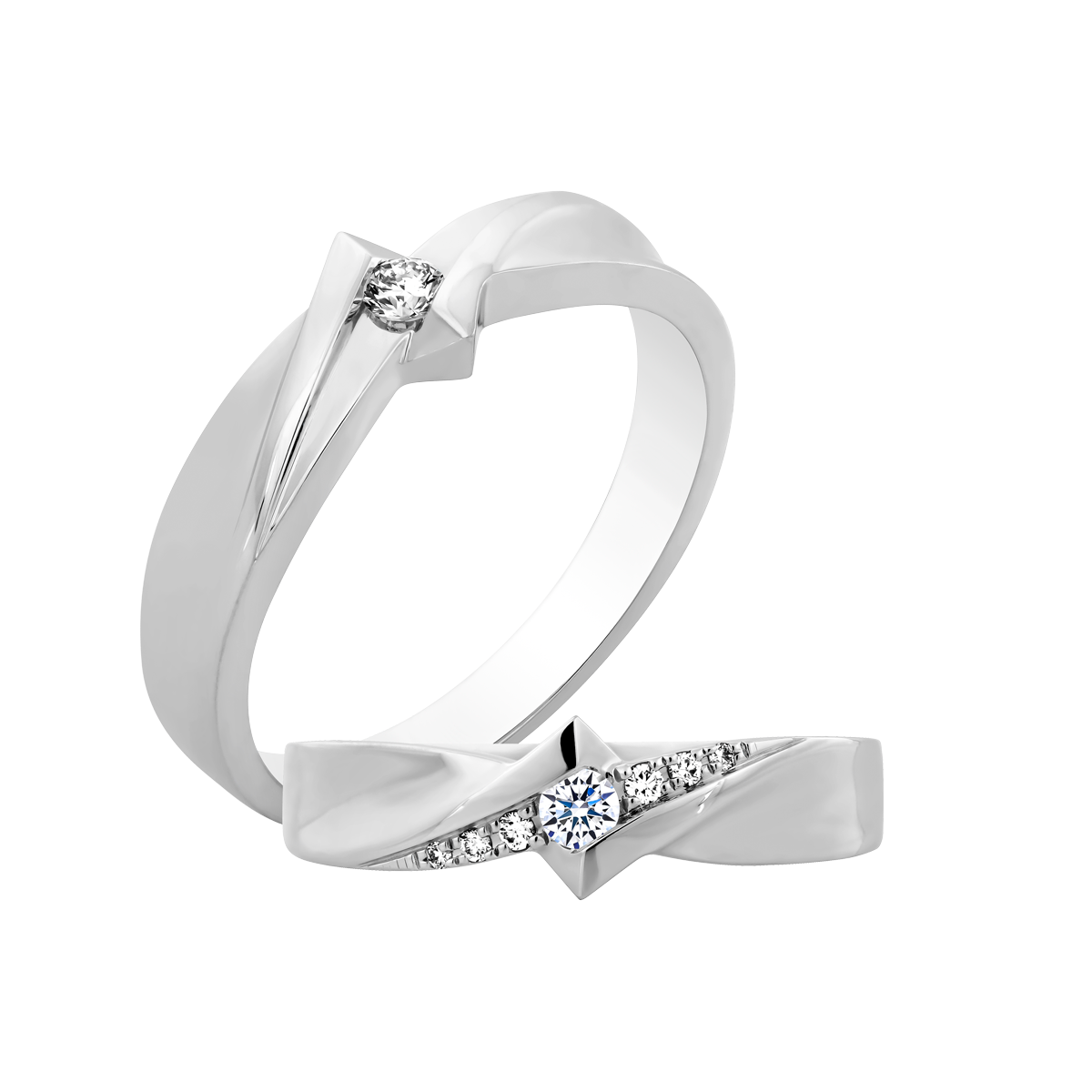 Nhẫn cưới nữ kim cương vàng 14K Luminous N5p F GVRG0181676