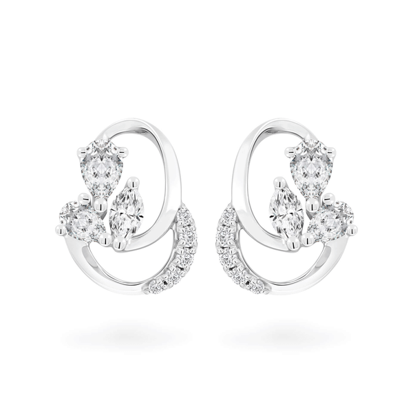 Hoa tai kim cương viên vàng 14K Jena A112 TD