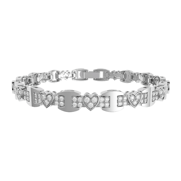 Lắc đính đá CZ vàng 10K Heartingly