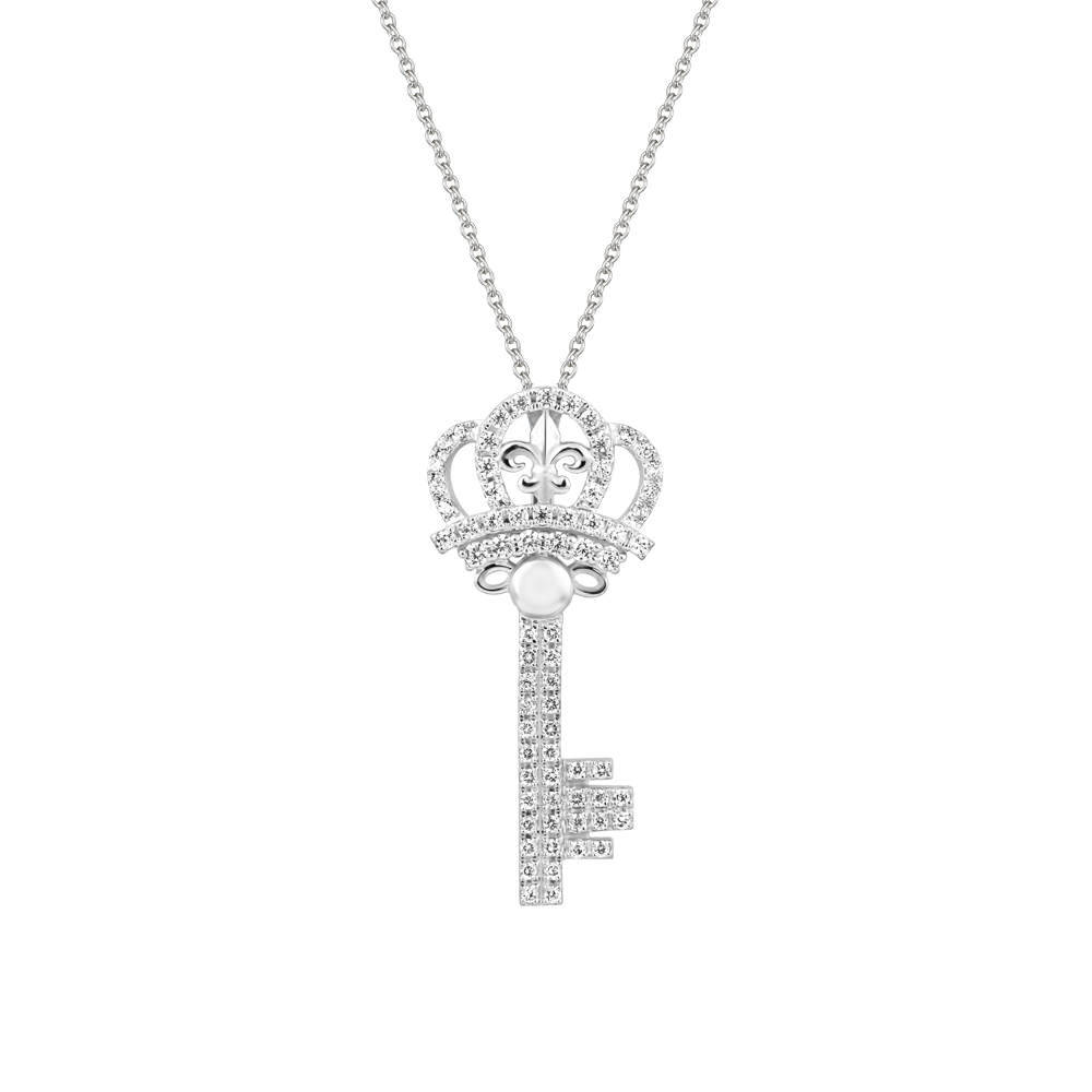Mặt kim cương viên vàng 14K Tiara Key