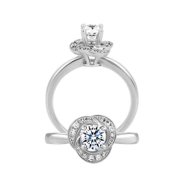 Ổ nhẫn nữ kim cương tấm vàng 14K Dailey N 3C