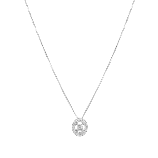 Dây liền mặt kim cương viên vàng 18K Jena A614 TD