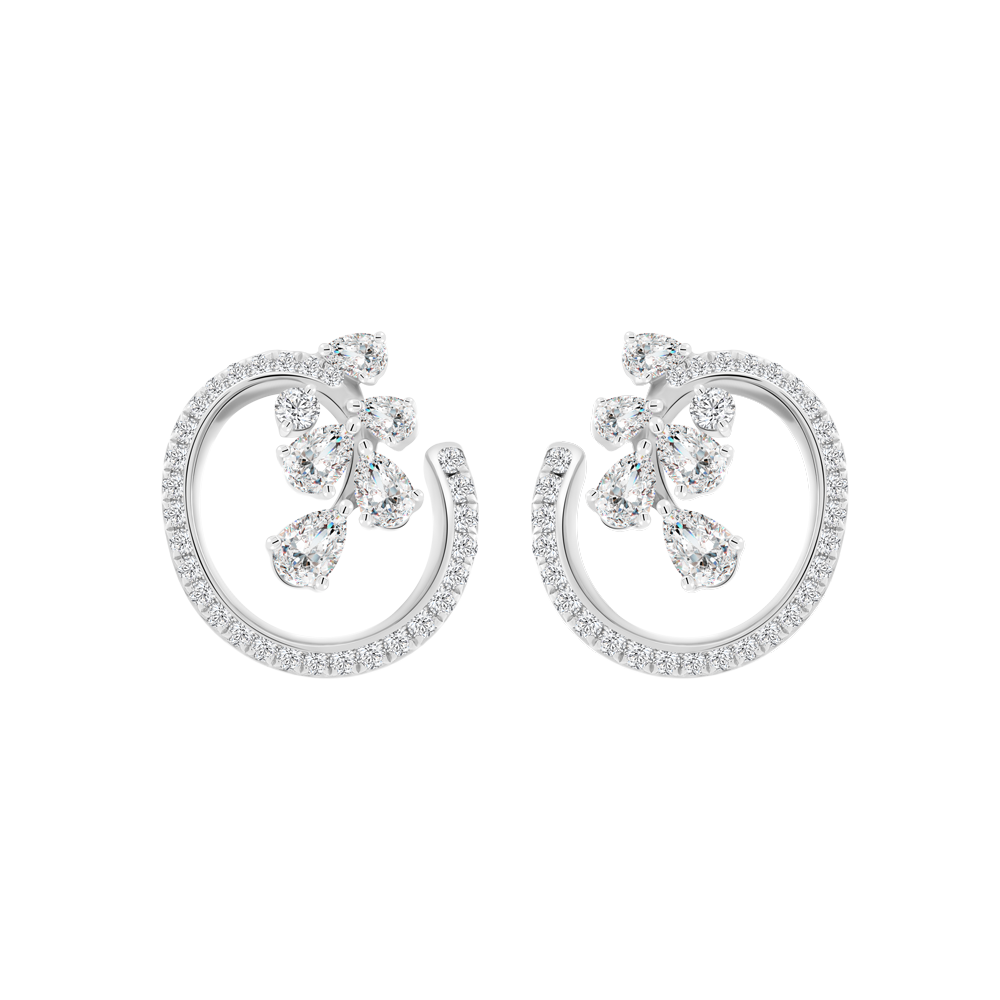 Hoa tai kim cương viên vàng 18K Jena A445 TD